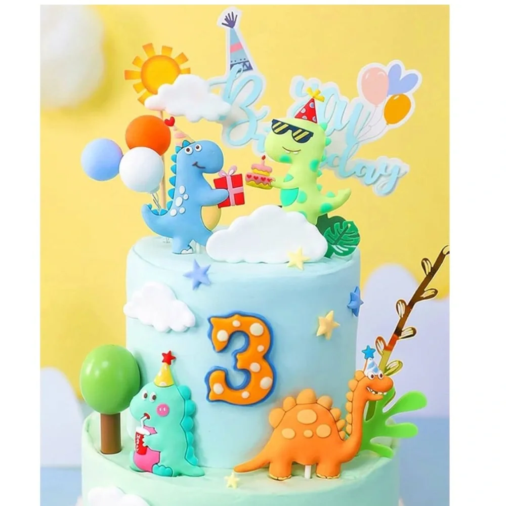 ❌ Dinosaur Themed Cake Topper Set- NEW!